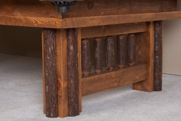 Viking Log Sawtooth Hickory Billiard Table Complete Billiard Table Non-Stock - Vip Game Room
