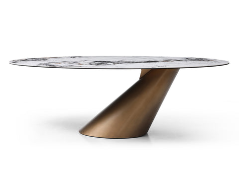 Image of Whiteline Alondra Dining Table DT1931-BRZ