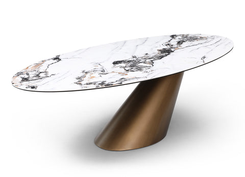 Image of Whiteline Alondra Dining Table DT1931-BRZ