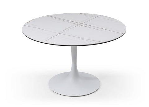 Image of Whiteline Amarosa Dining Table White DT1719-WHT