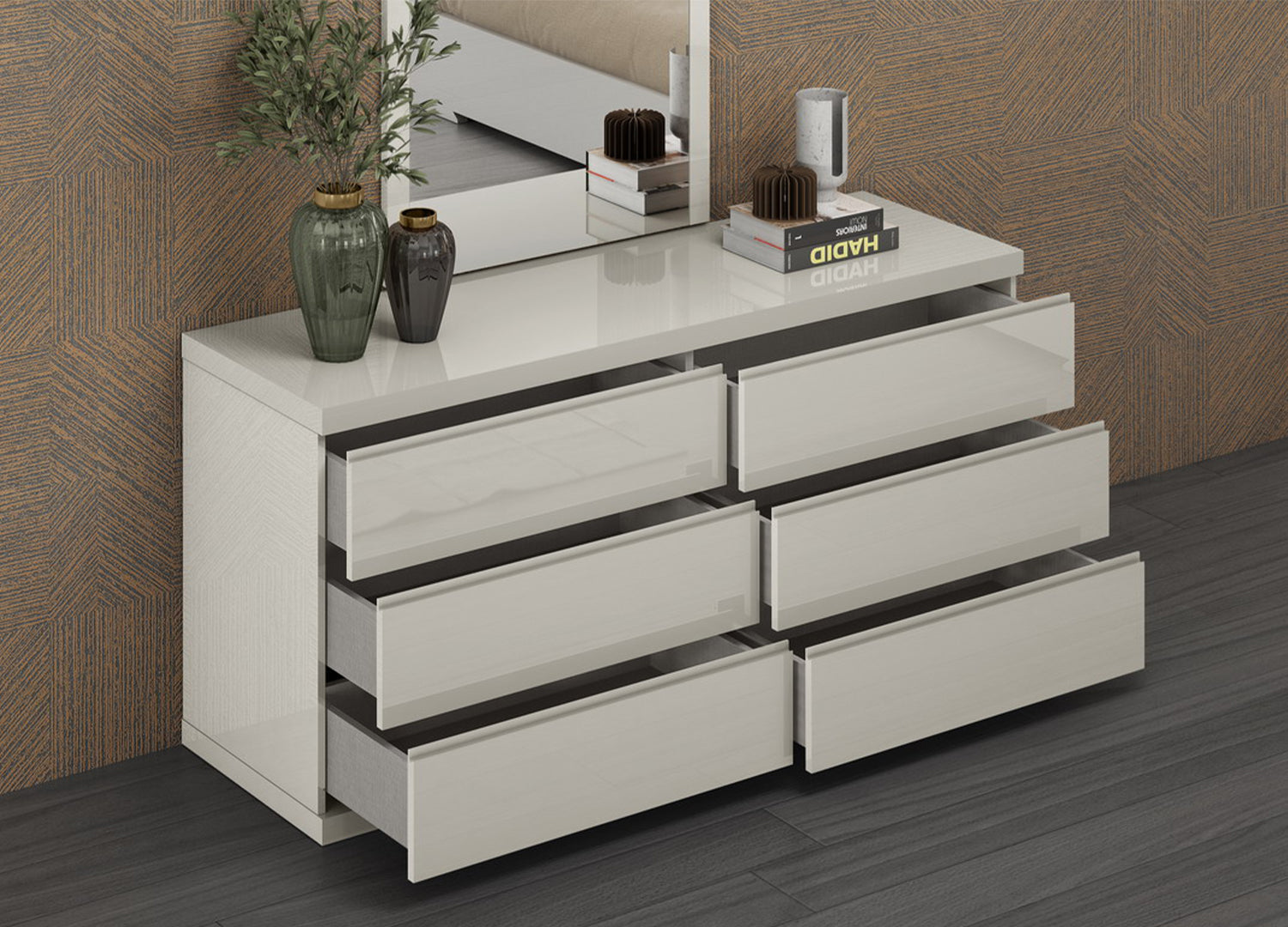 Whiteline Anna Double Dresser - Vip Game Room