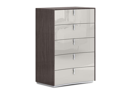 Whiteline Berlin Chest of Drawers CD1754-CNUT/LGRY