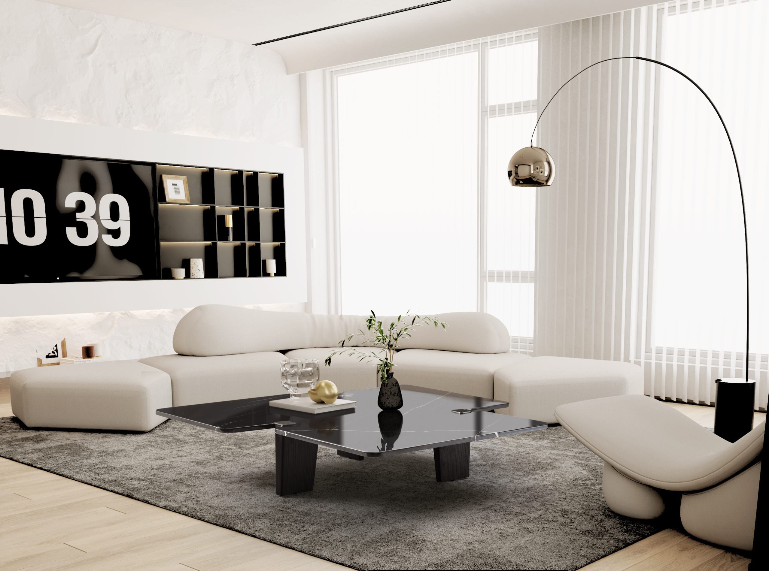 Whiteline Amora Coffee Table CT1901-BLK - Vip Game Room