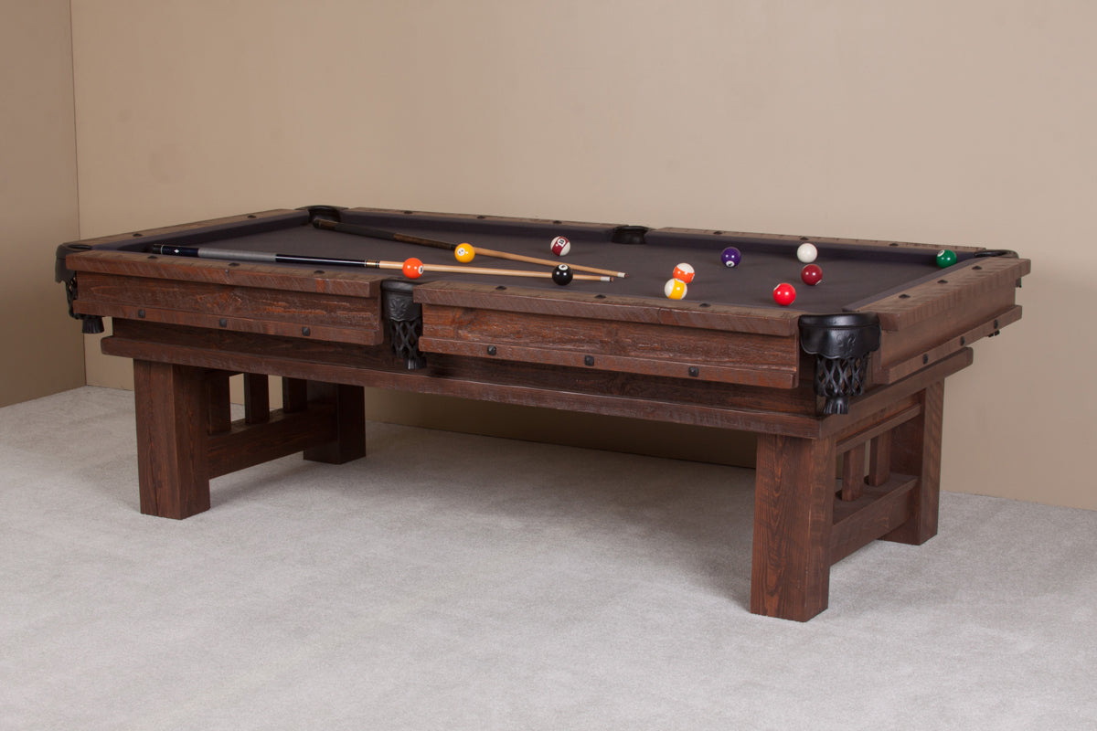 Viking Log Barnwood Cheyenne Billiard Table Body - Vip Game Room