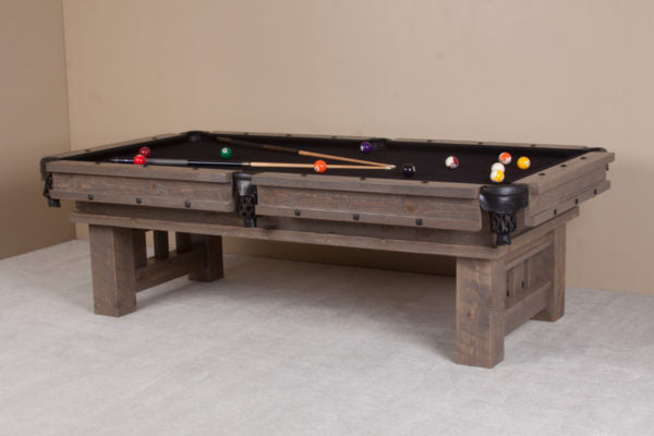 Viking Log Barnwood Cheyenne Billiard Table Body - Vip Game Room