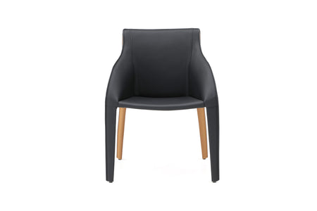 Whiteline Emory Dining Armchair DAC1881P-BLK/BRN