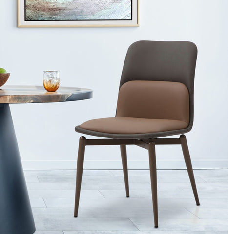 Image of Whiteline Bruno Dining Chair DC1474-BRN/DGRY