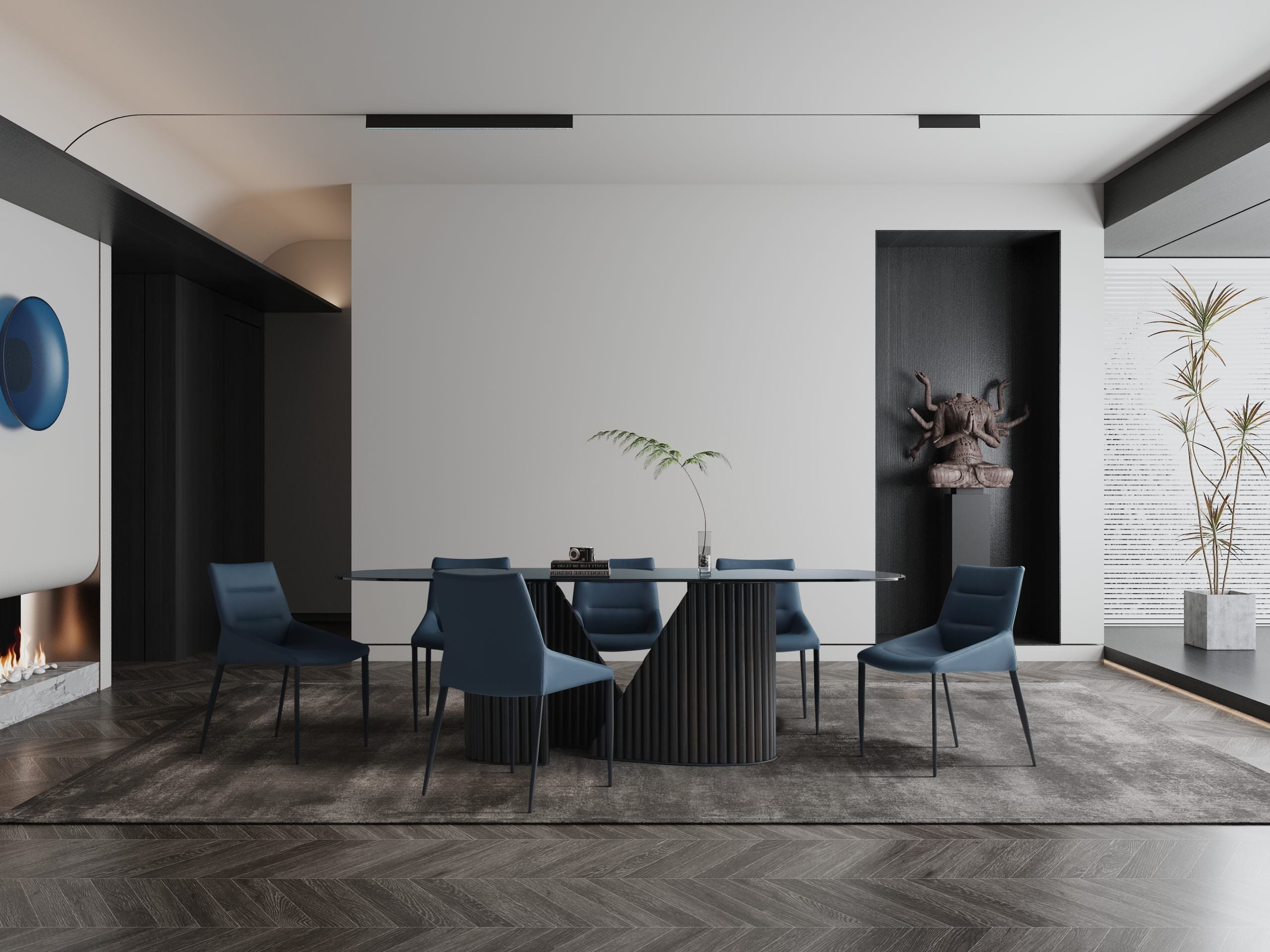 Whiteline Kaya Dining Table DT1843-DGRY - Vip Game Room