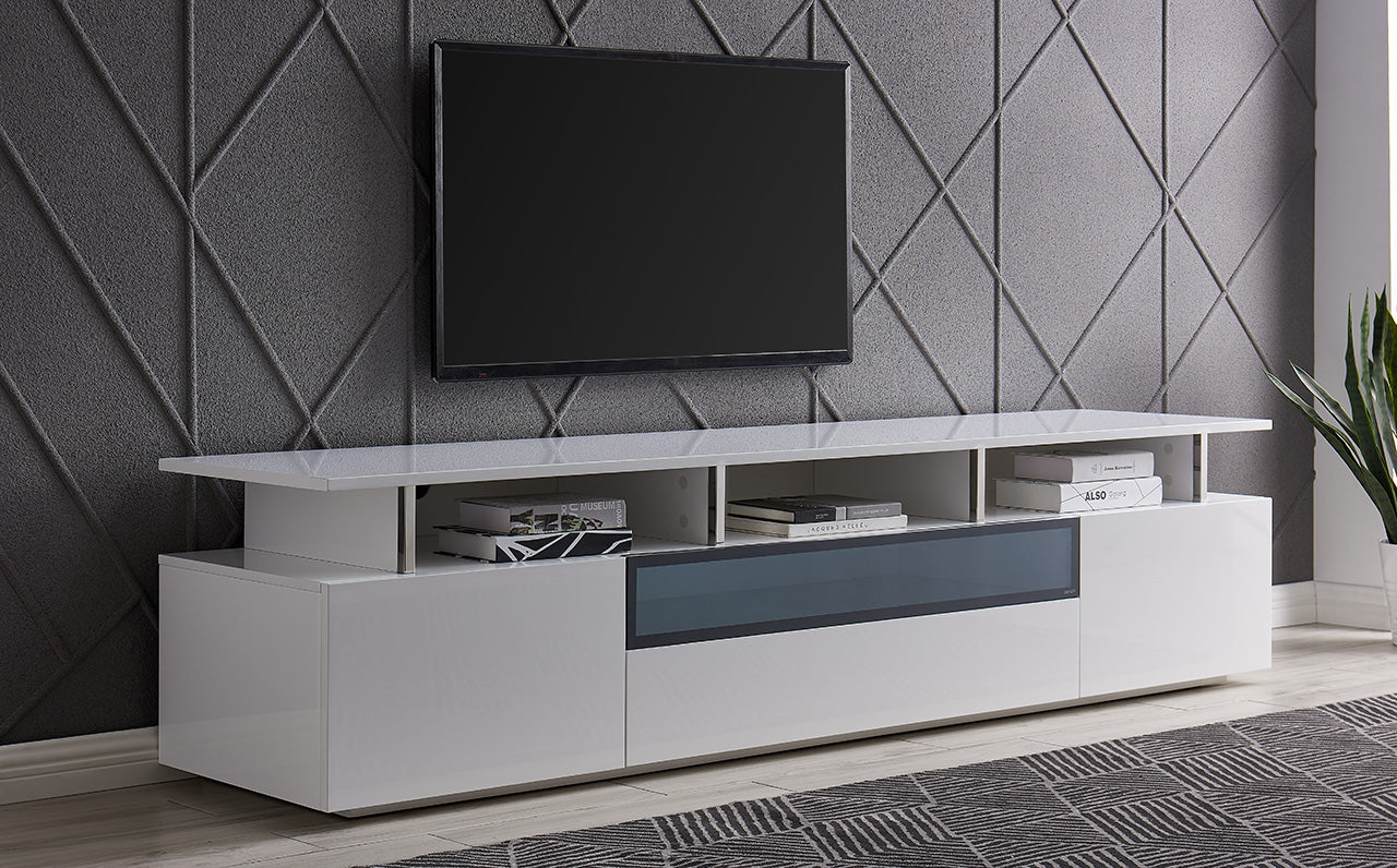 Whiteline Taylor TV Unit EC1398-WHT - Vip Game Room