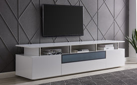 Whiteline Taylor TV Unit EC1398-WHT - Vip Game Room
