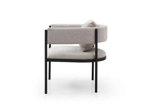 Image of Whiteline Envie Accent Chair CH1821F-BEI/BLK