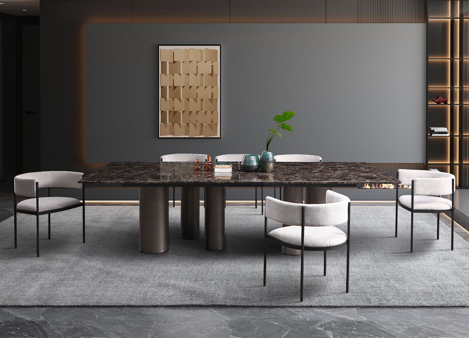 Whiteline Envie Dining Table DT1821-DEMP - Vip Game Room