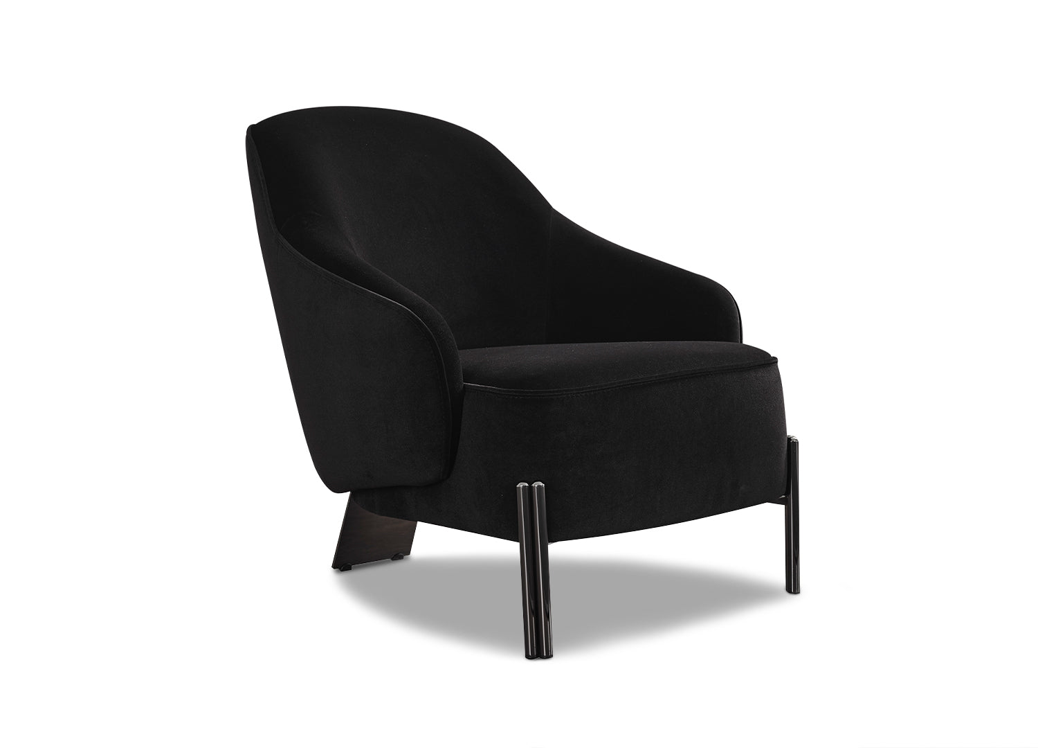 Whiteline Favori Accent Armchair CH1840-BLK - Vip Game Room