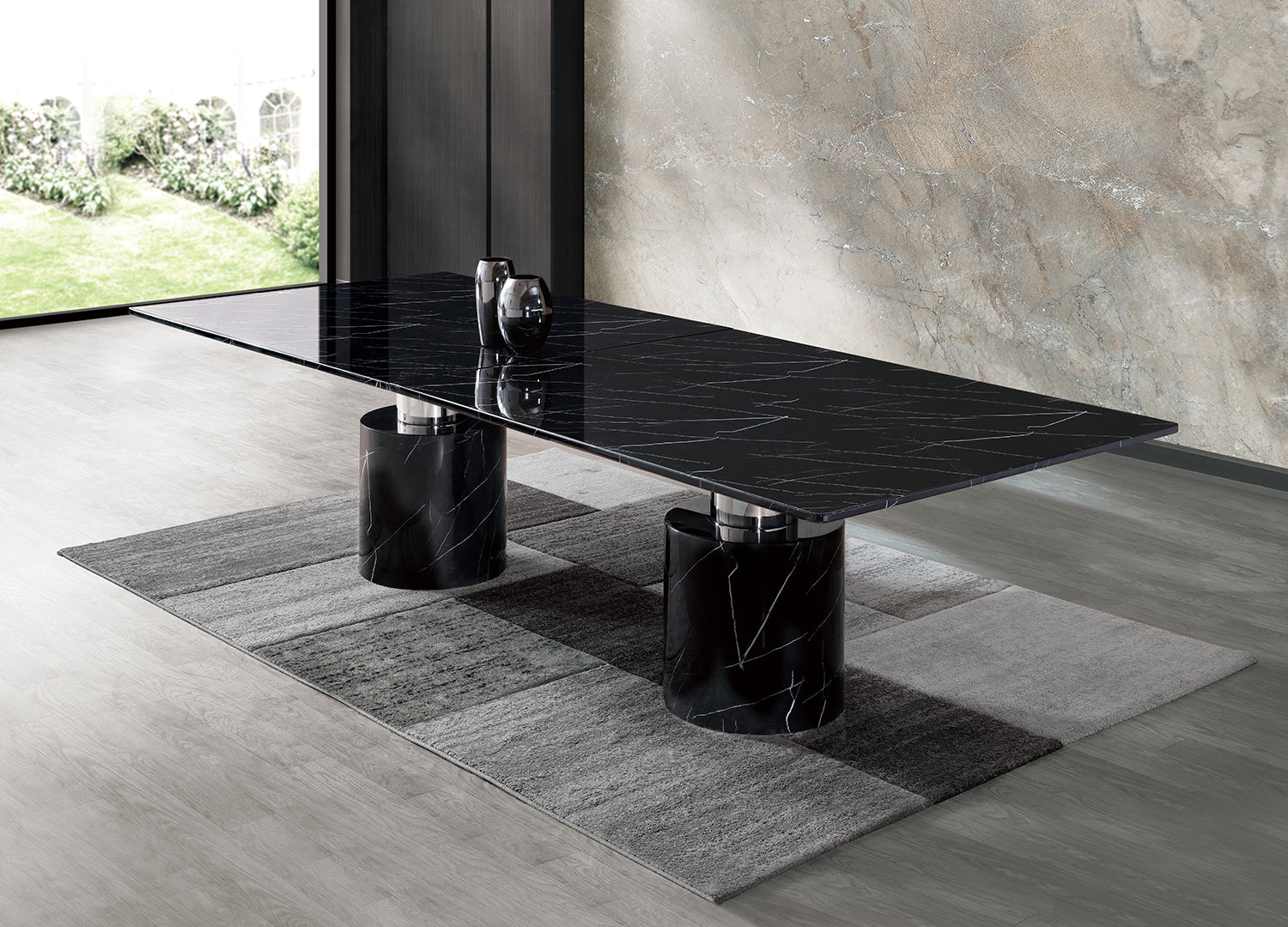 Whiteline Geneva Large Dining Table 180" DT1640XL - Vip Game Room