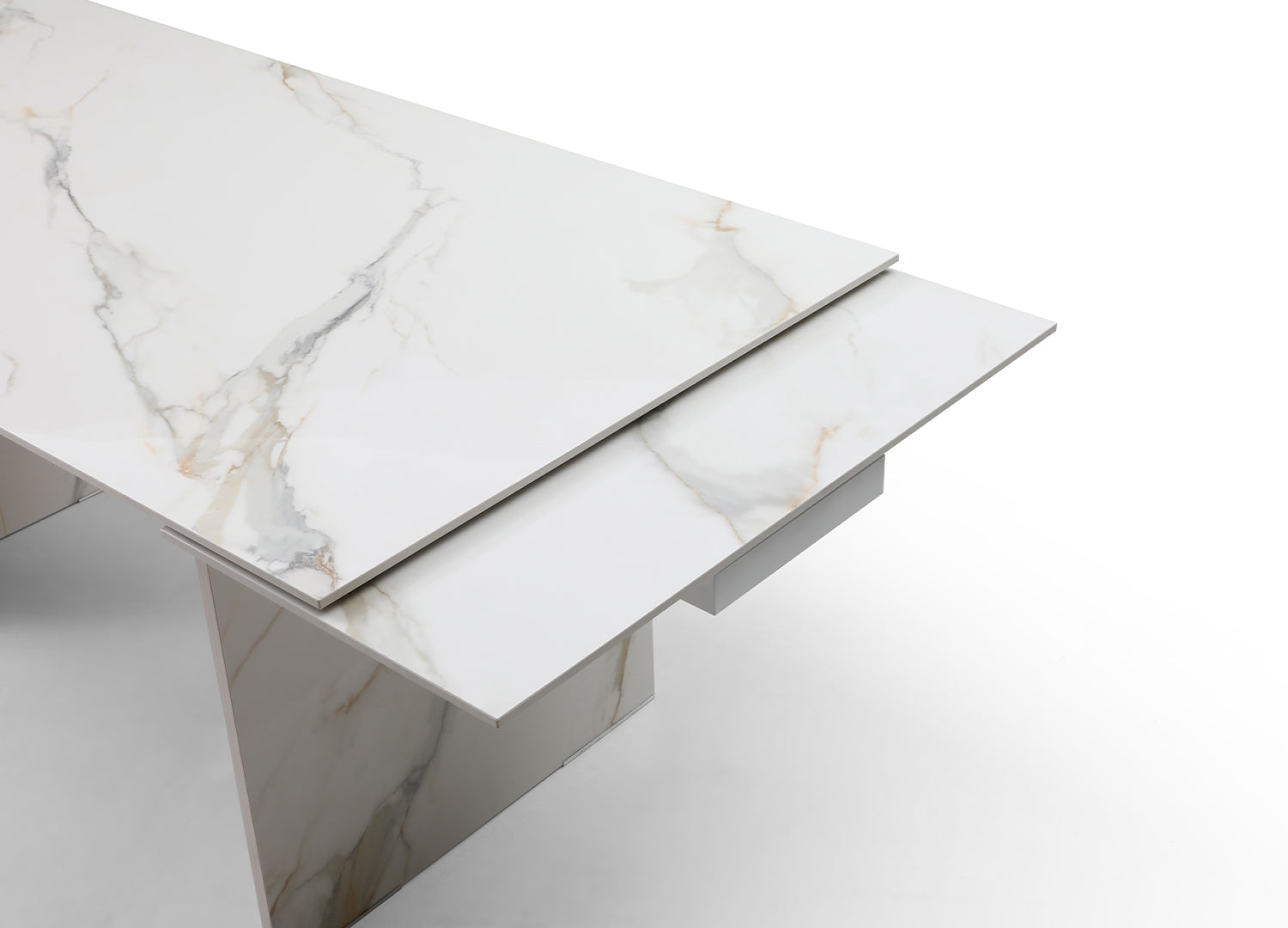 Whiteline Georgia Extendable Dining Table DT1930-WHT - Vip Game Room