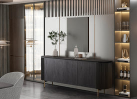 Whiteline Heidi Buffet SB1842-BLK - Vip Game Room