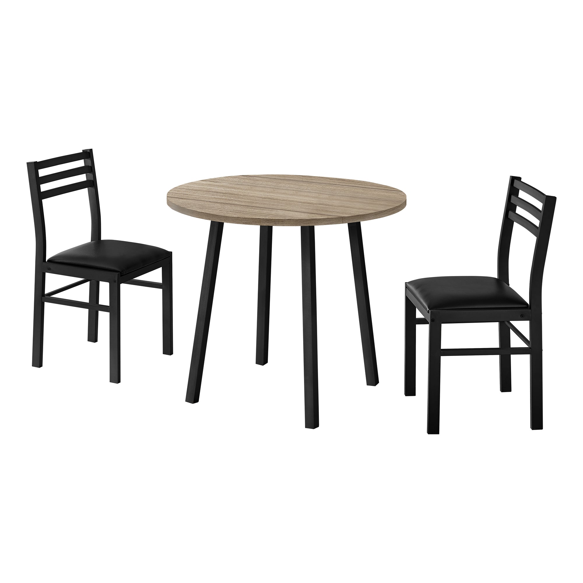 Monarch Specialties Dining Table Set, 3pcs Set, Small, 35"  I 1003 - Vip Game Room