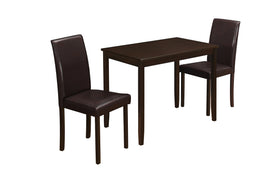 Monarch Specialties Dining Table Set, 3pcs Set, Small, 39