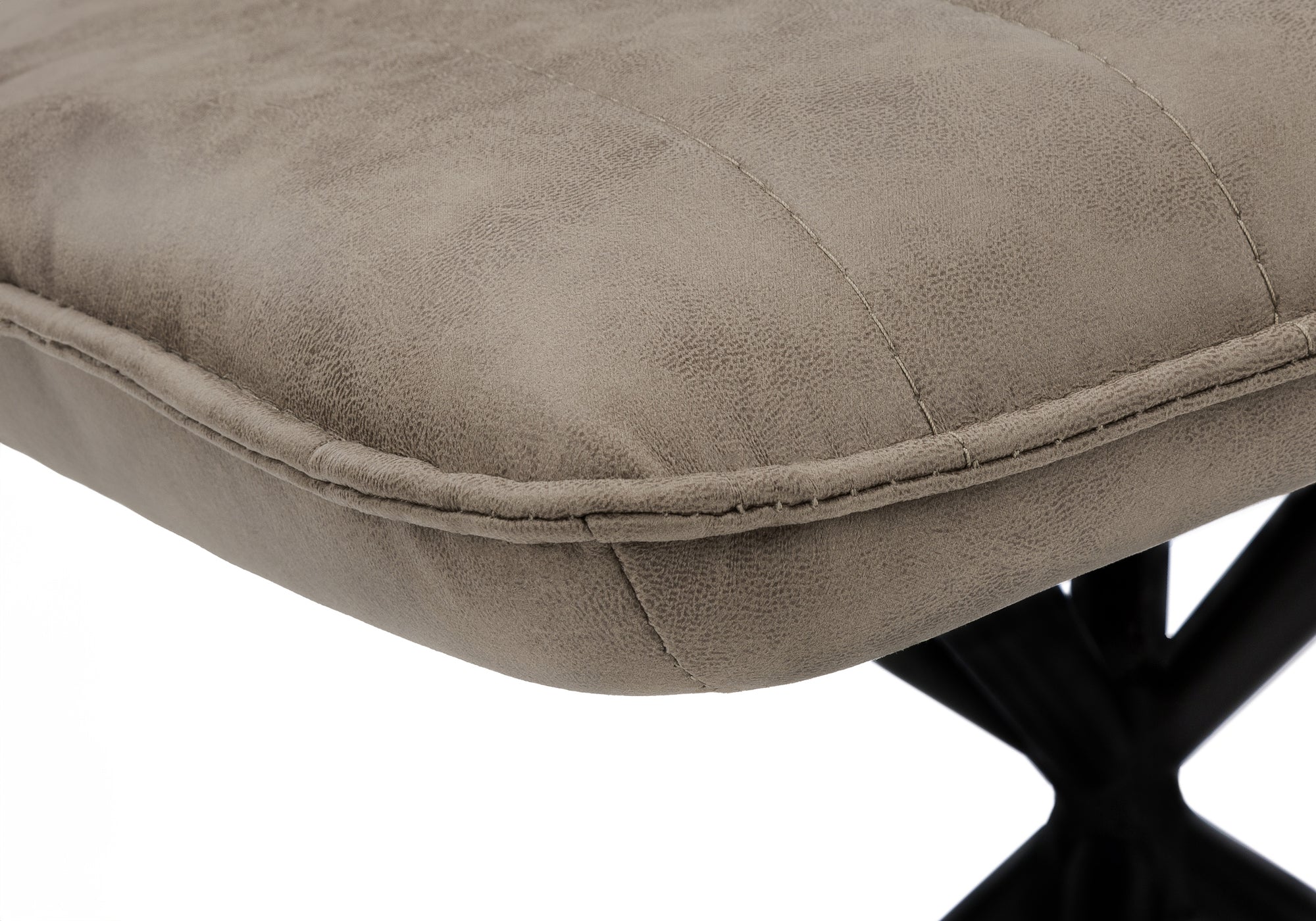 Monarch Specialties Dining Chair, Set Of 2, Leather Look, Black Metal - Vip Game Room