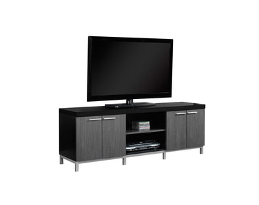 Monarch Specialties Tv Stand, 60 Inch, Black And Grey Laminate I 2590