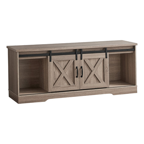 Image of Monarch Specialties Tv Stand, 60 Inch Brown Laminate I 2746