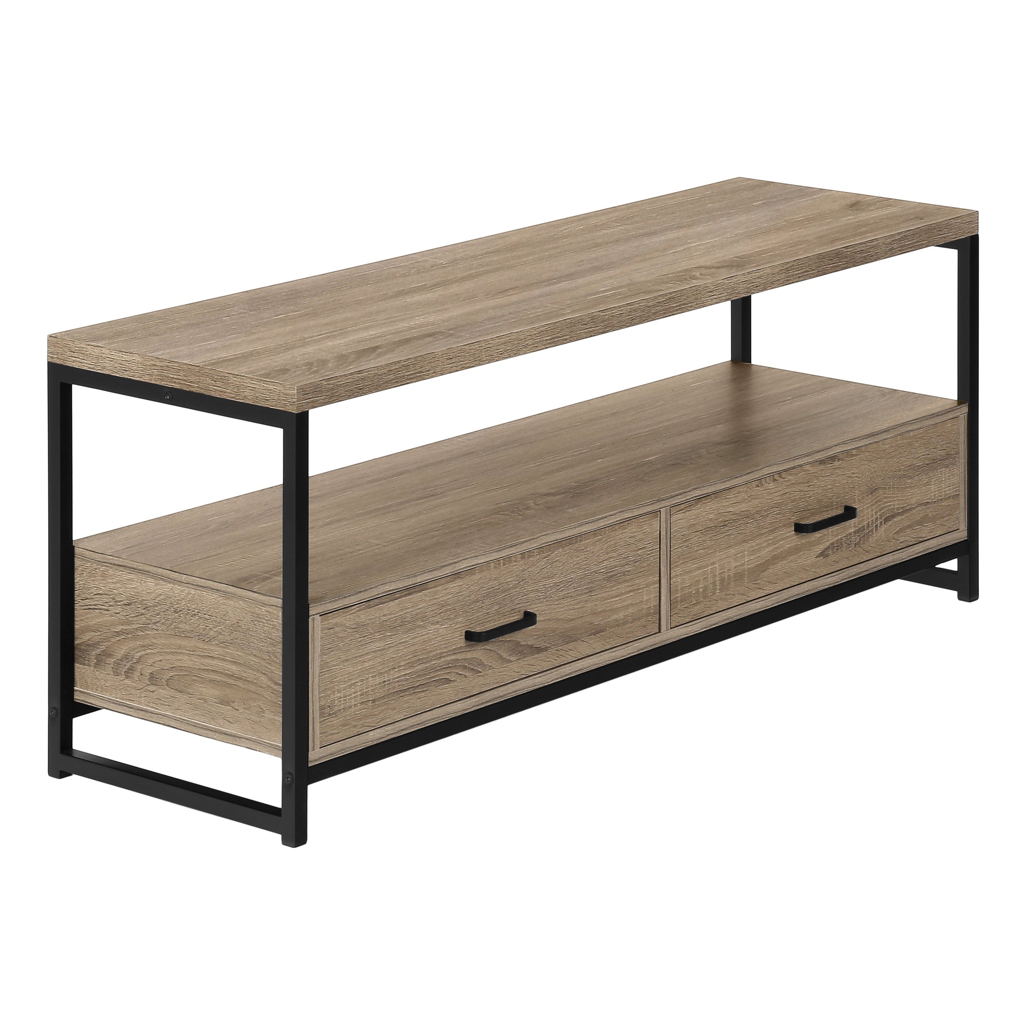 Monarch Specialties Tv Stand, 48 Inch, Brown Laminate I 2872 - Vip Game Room