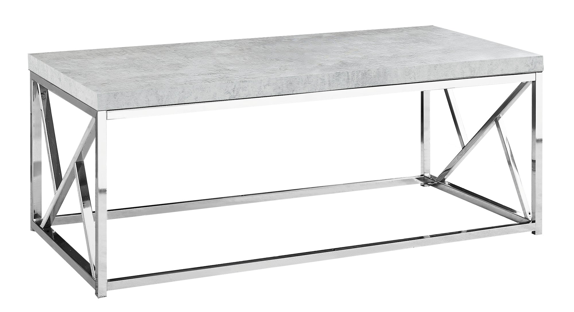 Monarch Specialties Coffee Table 48"L, Grey Laminate I 3375 - Vip Game Room