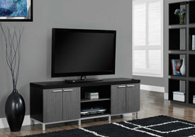 Monarch Specialties Tv Stand, 60 Inch, Black And Grey Laminate I 2590 - Vip Game Room