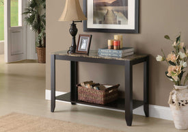Monarch Specialties Accent Table, Console, Brown Marble Look Laminate 7983S - Vip Game Room