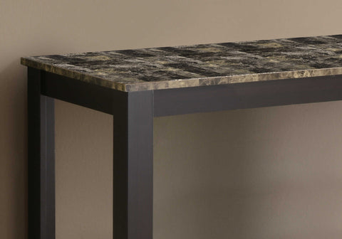 Image of Monarch Specialties Accent Table, Console, Brown Marble Look Laminate 7983S