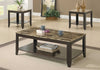 Monarch Specialties Table Set, 3pcs Set Brown Marble Look Laminate I 7984P