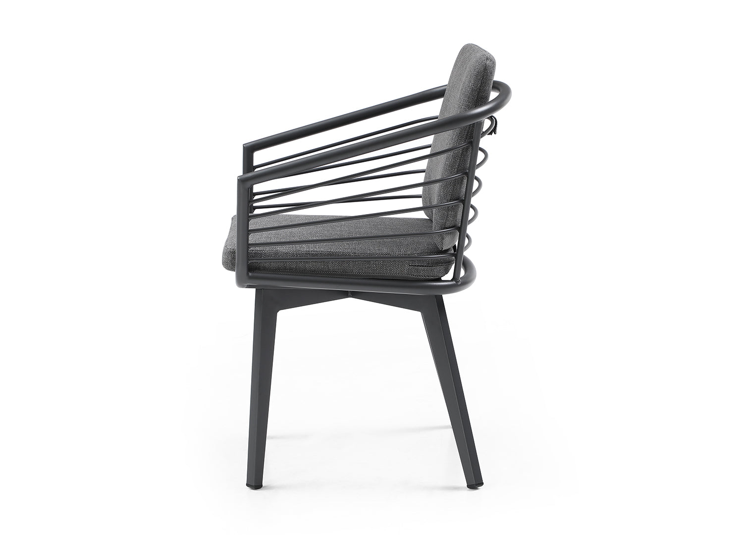 Whiteline Kassey Outdoor Dining Armchair DAC1835-DGRY - Vip Game Room