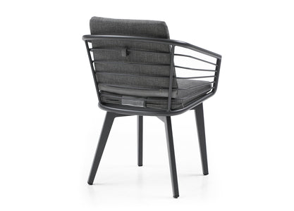 Whiteline Kassey Outdoor Dining Armchair DAC1835-DGRY