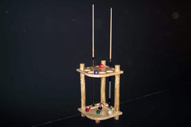 Viking Log Klondike Corner Cue Rack 31"H x 25½"W x 21½"D - Vip Game Room