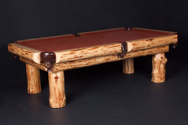 Viking Log Klondike Billiard Table Complete Billiard Table - Vip Game Room
