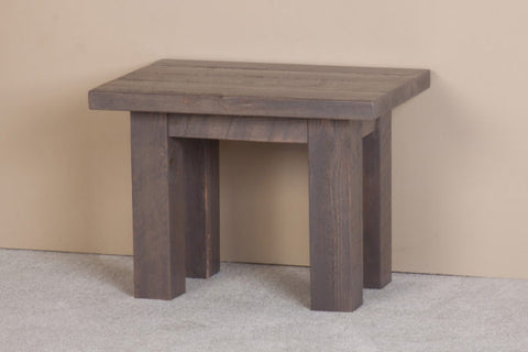 Image of Viking Log Barnwood End Table 21"H x 20"W x 28"L