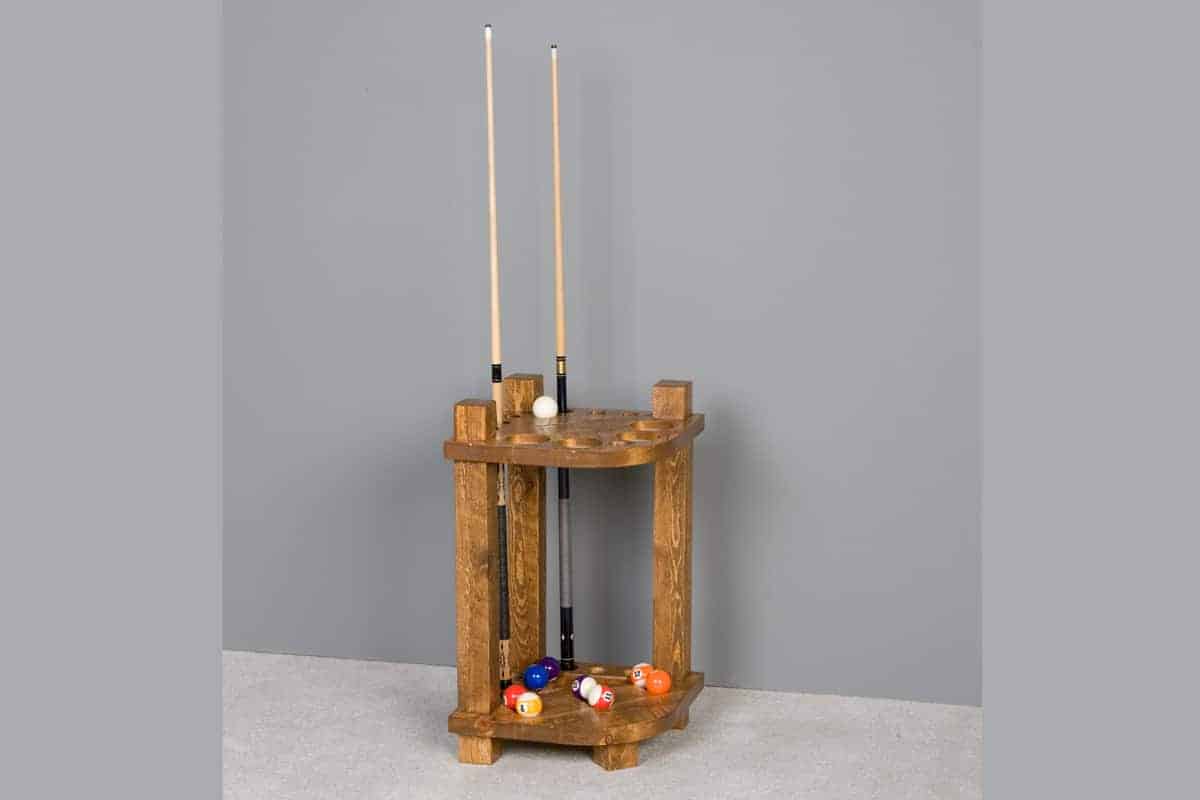 Viking Log Barnwood Corner Cue Rack 31"H x 25½"W x 21½"D - Vip Game Room