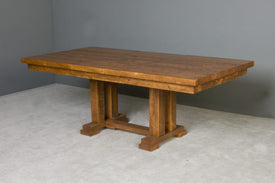Viking Log Barnwood Trestle Table Non-Stock - Vip Game Room