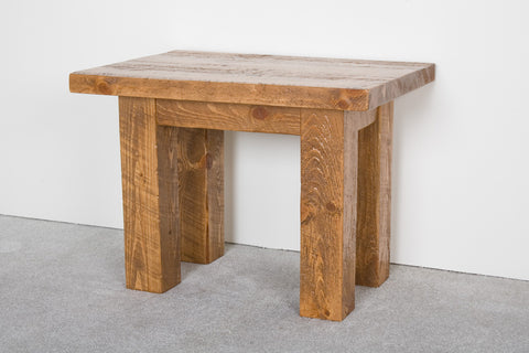 Image of Viking Log Barnwood End Table 21"H x 20"W x 28"L