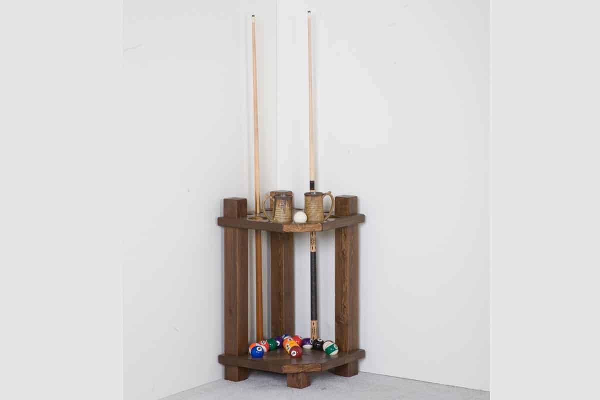 Viking Log Barnwood Corner Cue Rack 31"H x 25½"W x 21½"D - Vip Game Room