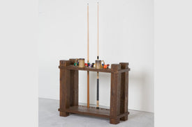 Viking Log Barnwood Floor Cue Rack 31