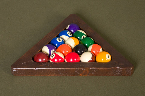 Image of Viking Log Pool Table Barnwood Triangle