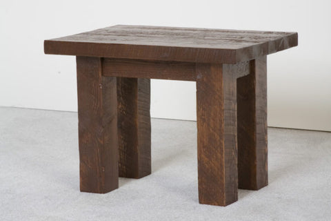 Image of Viking Log Barnwood End Table 21"H x 20"W x 28"L