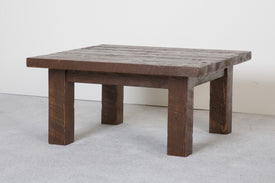 Viking Log Barnwood Coffee Table Square (non-stock) 18"H x 36"W x 36"L - Vip Game Room