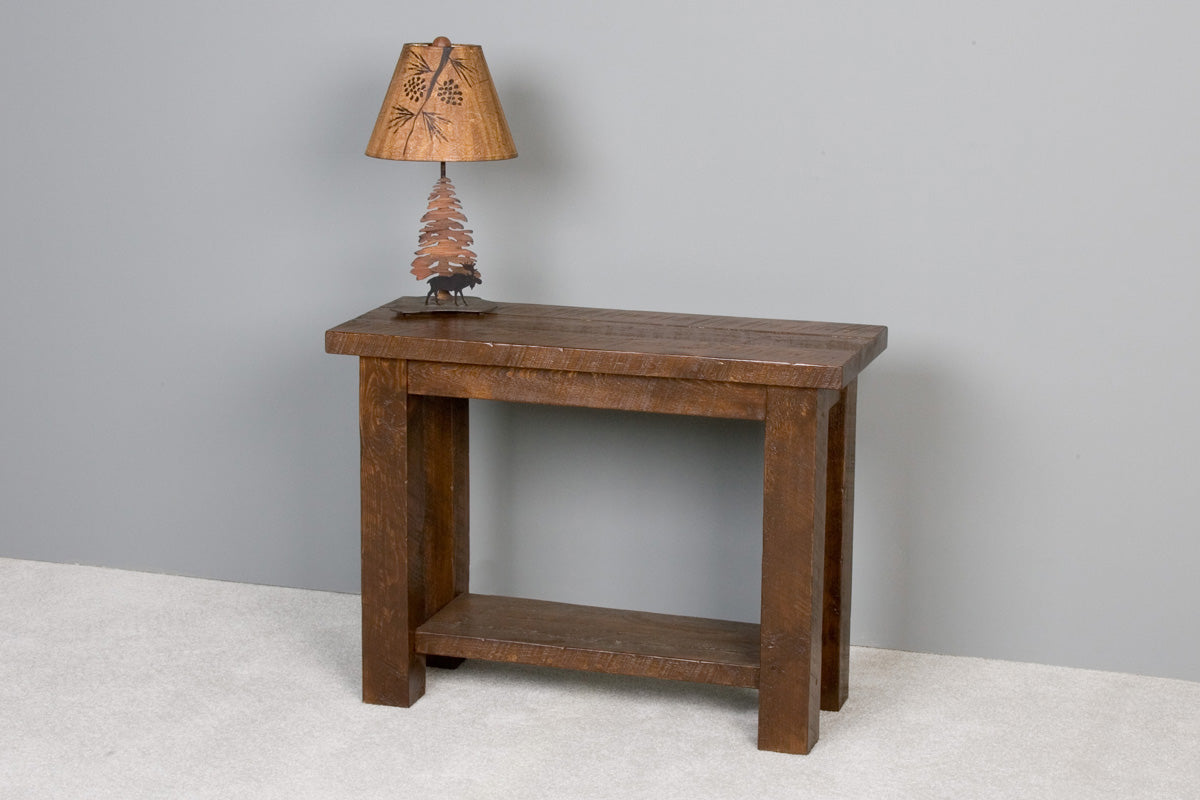Viking Log Barnwood Sofa Table (non-stock) 30"H x 40"W x 16"D - Vip Game Room