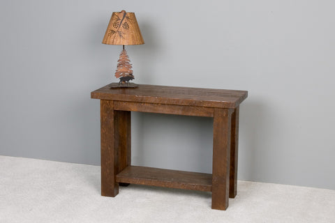 Image of Viking Log Barnwood Sofa Table (non-stock) 30"H x 40"W x 16"D