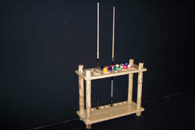 Viking Log Klondike Floor Cue Rack 31"H x 36"W x 14"D - Vip Game Room