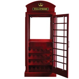 RAM OLD ENGLISH TELEPHONE BOOTH BAR CABINET OEBRCB - Vip Game Room