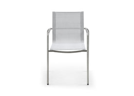 Whiteline Paola Outdoor Dining Armchair DAC1924-LGRY - Vip Game Room