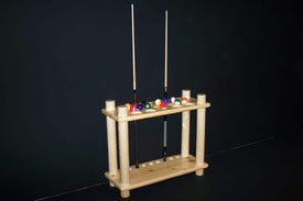 Viking Log Pine Cue Floor Cue Rack Non-Stock 31"H x 36"W x 14"D - Vip Game Room